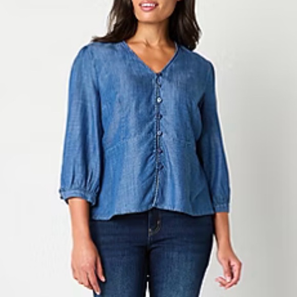 Liz Claiborne Tops - LC Denim Top